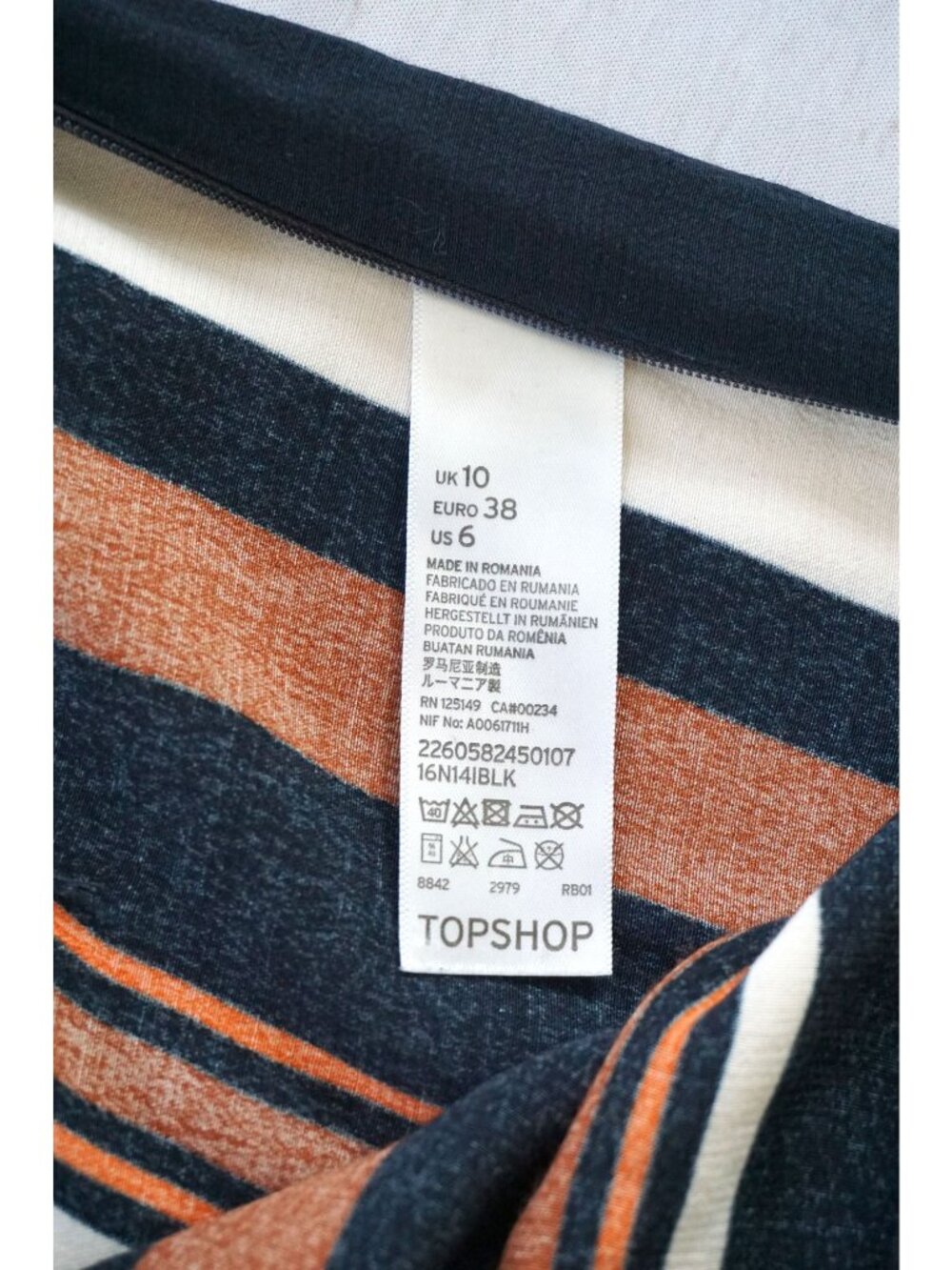 Topshop Women's Striped Wide-Leg Pants - Size 6 - Picture 4 of 9